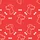 Great Dane Lovers' Stylized White Great Dane Head Profile & Bone All-Over Pattern on Vibrant Red Satin Pajamas Set - 4