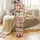 Holiday Enthusiasts' Whimsical Flat Graphic Christmas Donut Pattern: Reindeer, Red, Blue, Yellow Frosted with Sprinkles & Holly Satin Pajamas Set - 3