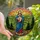 Spiritual Pet Parents' Tiffany Stained Glass Jesus Pug Dog Golden Halo Wildflowers Evergreen Hills Mosaic Stained Glass Suncatcher - SxQ21kt1GT