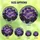 Floral Art Lovers' Glowing Stained Glass Bloomed African Violet Royal Purple Teal Lavender Golden Orange Mosaic Stained Glass Suncatcher - 6
