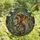 Fantasy Art Lovers' Majestic Stained Glass Dragon Forest Jewel Tones Golden Amber Violet Design Stained Glass Suncatcher - 4