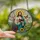 Devotional Art Lovers Luminous Stained Glass Jesus Reading Book, Tiffany Style Floral Mosaic, Jewel Tone Serenity Stained Glass Suncatcher - 2