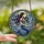 Fantasy Art Lovers' Tiffany Style Stained Glass Mermaid Deep Blue Purple Gold Filigree Ocean Motif Stained Glass Suncatcher - 2