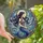 Fantasy Art Lovers' Tiffany Style Stained Glass Mermaid Deep Blue Purple Gold Filigree Ocean Motif Stained Glass Suncatcher - 1