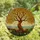 Nature Lovers' Radiant Stained Glass Tree of Life Golden Amber Green Blue Mosaic Art Stained Glass Suncatcher - 4