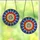 Art Lovers' Glowing Stained Glass Mandala Intricate Radiating Floral Mosaic Red Orange Blue White Stained Glass Suncatcher - 3