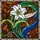Women's Glowing White Lily Green Pink Copper Stained Glass Art Nouveau Mosaic Stained Glass Suncatcher - 7