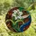 Women's Glowing White Lily Green Pink Copper Stained Glass Art Nouveau Mosaic Stained Glass Suncatcher - 4