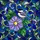 Nature Lovers' Tiffany Style Chickadee Stained Glass Floral Mosaic, Vibrant Purple Blue Green Jewel Tones Stained Glass Suncatcher - 7