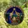 Faithful Art Enthusiasts' Tiffany-Style Nativity Adoration Stained Glass Mosaic, Deep Blue Red Gold Jewel Tones, Radiant Star, Detailed Archway Stained Glass Suncatcher - 0q2PGoj0cF