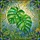 Nature Art Lovers' Jewel Tone Stained Glass Monstera & Tropical Jungle Canopy Mosaic Pattern Stained Glass Suncatcher - 7