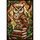 Enchanted Forest Art Lovers' Tiffany Stained Glass Wise Owl Antique Books Holly Berries Emerald Ruby Amber Mosaic Stained Glass Suncatcher - 7