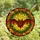 Fantasy Art Fans' Stained Glass Brown Bat Ivy Wreath Glowing Amber Mosaic Stained Glass Suncatcher - 4