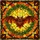 Fantasy Art Fans' Stained Glass Brown Bat Ivy Wreath Glowing Amber Mosaic Stained Glass Suncatcher - 7