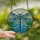 Nature Lovers' Luminous Stained Glass Dragonfly Deep Blue Turquoise Emerald Green Golden Yellow Mosaic Stained Glass Suncatcher - jzENVIuYYn