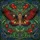 Art Lovers' Highly Detailed Stained Glass Moth Poppies Emerald Sapphire Art Nouveau Swirling Mosaic Stained Glass Suncatcher - 7