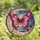 Nature Lovers' Tiffany Stained Glass Butterfly Moon Pink Fuchsia Blue Crystal Mosaic Stained Glass Suncatcher - 4