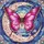 Nature Lovers' Tiffany Stained Glass Butterfly Moon Pink Fuchsia Blue Crystal Mosaic Stained Glass Suncatcher - 7