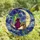 Fantasy Art Collectors' Stained Glass Mystical Sorceress Moon Celestial Tapestry Purple Green Blue Stained Glass Suncatcher - scxdUKJUNL