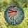 Holiday Enthusiasts' Stained Glass Flamingo Santa Hat Scarf Tiffany Style Swirling Snow Pink Red White Black Jewel Tones Stained Glass Suncatcher - 4
