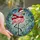 Holiday Enthusiasts' Stained Glass Flamingo Santa Hat Scarf Tiffany Style Swirling Snow Pink Red White Black Jewel Tones Stained Glass Suncatcher - 1