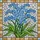 Stained Glass Art Lovers' Tiffany Jewel Tone Forget-Me-Not Floral Mosaic Stained Glass Suncatcher - 7