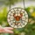 Scorpio Individuals' Vibrant Orange Stained Glass Zodiac Scorpion Mosaic, Milky Cream Ivory Tiffany Style Art Stained Glass Suncatcher - 2