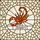 Scorpio Individuals' Vibrant Orange Stained Glass Zodiac Scorpion Mosaic, Milky Cream Ivory Tiffany Style Art Stained Glass Suncatcher - 7