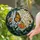 Nature Lovers' Vibrant Tiffany Style Stained Glass Monarch Butterfly Botanical Mosaic in Fiery Orange & Black Stained Glass Suncatcher - 2
