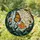 Nature Lovers' Vibrant Tiffany Style Stained Glass Monarch Butterfly Botanical Mosaic in Fiery Orange & Black Stained Glass Suncatcher - 1