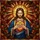 Devotional Art Lover Tiffany Stained Glass Jesus Christ Sacred Heart Autumn Golden Ruby Mosaic Stained Glass Suncatcher - 5