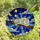 Cat Lovers' Tiffany-Style Sleeping White Cat, Indigo Night Sky, Yellow Moon & Stars Stained Glass Mosaic Stained Glass Suncatcher - 4