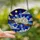 Cat Lovers' Tiffany-Style Sleeping White Cat, Indigo Night Sky, Yellow Moon & Stars Stained Glass Mosaic Stained Glass Suncatcher - 2