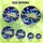 Cat Lovers' Tiffany-Style Sleeping White Cat, Indigo Night Sky, Yellow Moon & Stars Stained Glass Mosaic Stained Glass Suncatcher - 6