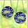 Cat Lovers' Tiffany-Style Sleeping White Cat, Indigo Night Sky, Yellow Moon & Stars Stained Glass Mosaic Stained Glass Suncatcher - 3