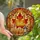 Autumn Lovers' Glowing Tiffany Stained Glass Maple Leaf Fawn Raccoon Forest Mosaic Stained Glass Suncatcher - 1