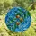 Nature Lovers' Tiffany Style Stained Glass Olive Branch Emerald Green Amber Cerulean Blue Mosaic Stained Glass Suncatcher - 4