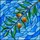 Nature Lovers' Tiffany Style Stained Glass Olive Branch Emerald Green Amber Cerulean Blue Mosaic Stained Glass Suncatcher - 7