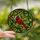 Nature Lovers' Tiffany Style Stained Glass Cardinal Ruby Red Forest Green Mosaic Stained Glass Suncatcher - kxlTpjv-bU