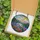 Nature Lovers' Tiffany Stained Glass Wildflower Field Pink Poppies Purple Lavender Mountain Lake Mosaic Stained Glass Suncatcher - 5