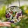 Stained Glass Art Fans' Jewel Tone Hummingbird Tiffany Style Floral Mosaic Ruby Emerald Gold Stained Glass Suncatcher - DJVX5H4_nF