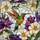 Stained Glass Art Fans' Jewel Tone Hummingbird Tiffany Style Floral Mosaic Ruby Emerald Gold Stained Glass Suncatcher - 7