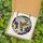 Stained Glass Art Fans' Jewel Tone Hummingbird Tiffany Style Floral Mosaic Ruby Emerald Gold Stained Glass Suncatcher - p4dumJoQ0J