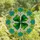 Art Lovers' Stained Glass Four-Leaf Clover Emerald Teal Filigree Floral Mosaic Jewel Tones Stained Glass Suncatcher - Oq-IyfTMbe