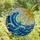 Ocean Enthusiasts' Vibrant Tiffany Stained Glass Crashing Wave Golden Sun Jewel Tone Mosaic Pattern Stained Glass Suncatcher - 4