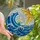 Ocean Enthusiasts' Vibrant Tiffany Stained Glass Crashing Wave Golden Sun Jewel Tone Mosaic Pattern Stained Glass Suncatcher - 1