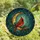 Nature Lovers' Vibrant Red Cardinal Pine Branch Tiffany Stained Glass Mosaic Celestial Crescent Moon Jewel Tones Stained Glass Suncatcher - H1_HWG7UMA