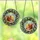 Nature & Winter Art Lovers' Vibrant Stained Glass Red Squirrel Winter Forest Candle Jewel Tones Pattern Stained Glass Suncatcher - 3