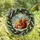 Nature & Winter Art Lovers' Vibrant Stained Glass Red Squirrel Winter Forest Candle Jewel Tones Pattern Stained Glass Suncatcher - 4