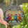 Christmas Lovers' Jewel Tone Stained Glass Songbirds Santa Hats Winter Forest Mosaic Stained Glass Suncatcher - 1
